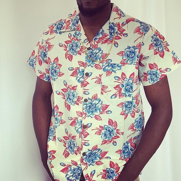 Bernie Dexter Blue Gardenia Men’s Shirt 2X 2X 3X - Picture 3 of 3